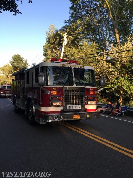 Vista Engine 143 at the 2015 South Salem FD Parade - 8/5/15